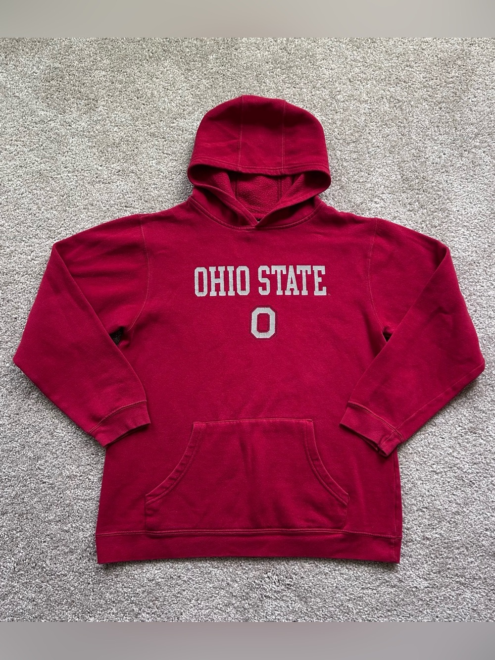 Ohio State Buckeyes Hoodie Red Genuine Stuff Small/Medium Pullover